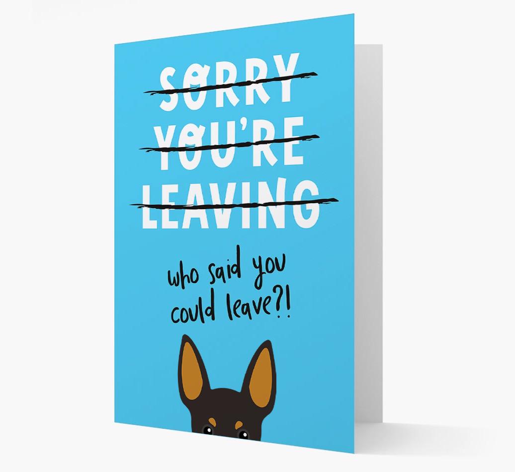Sorry You're Leaving: Personalized {breedFullName} Card