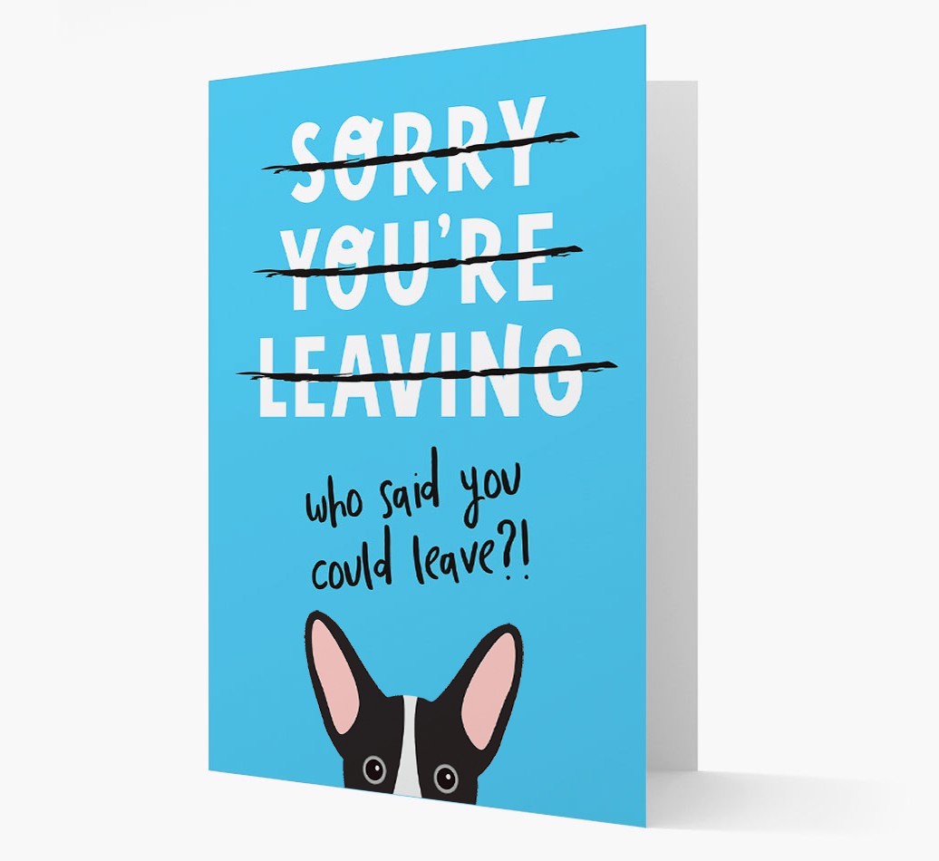 Sorry You're Leaving: Personalized {breedFullName} Card