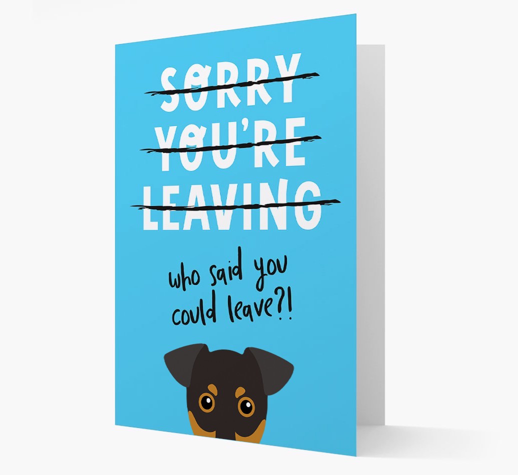 Sorry You're Leaving: Personalized {breedFullName} Card
