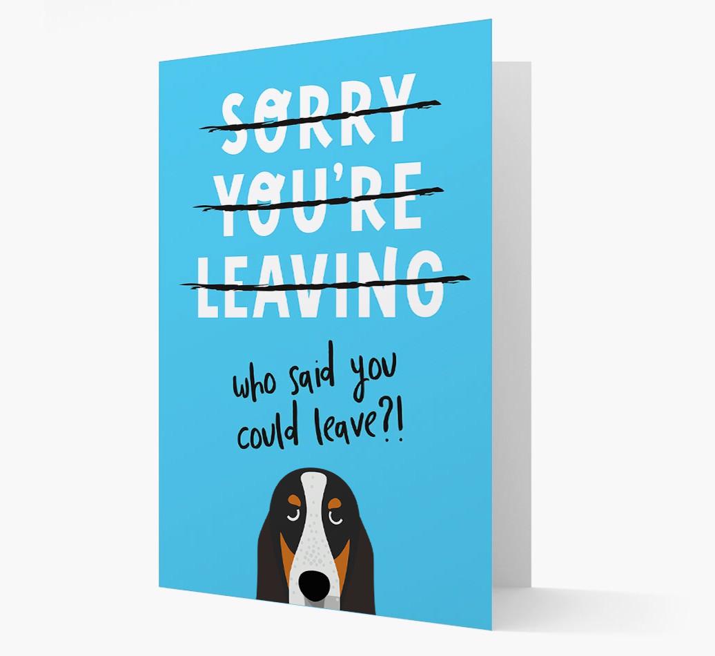 Sorry You're Leaving: Personalized {breedFullName} Card