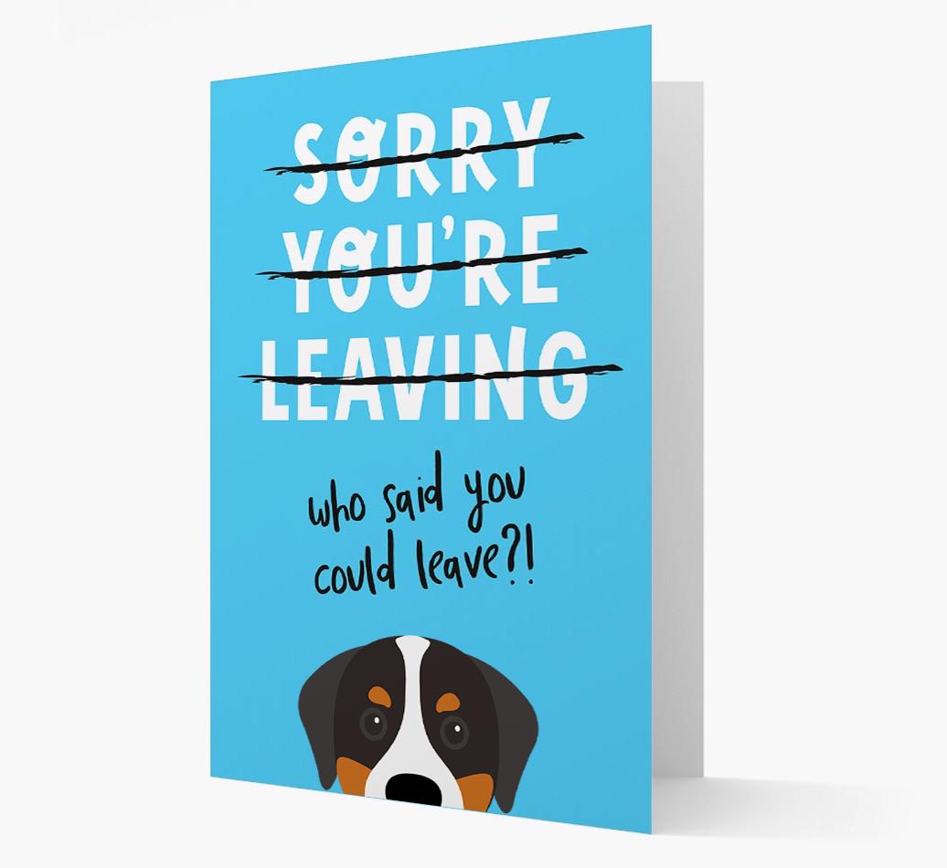 Sorry You're Leaving: Personalized {breedFullName} Card