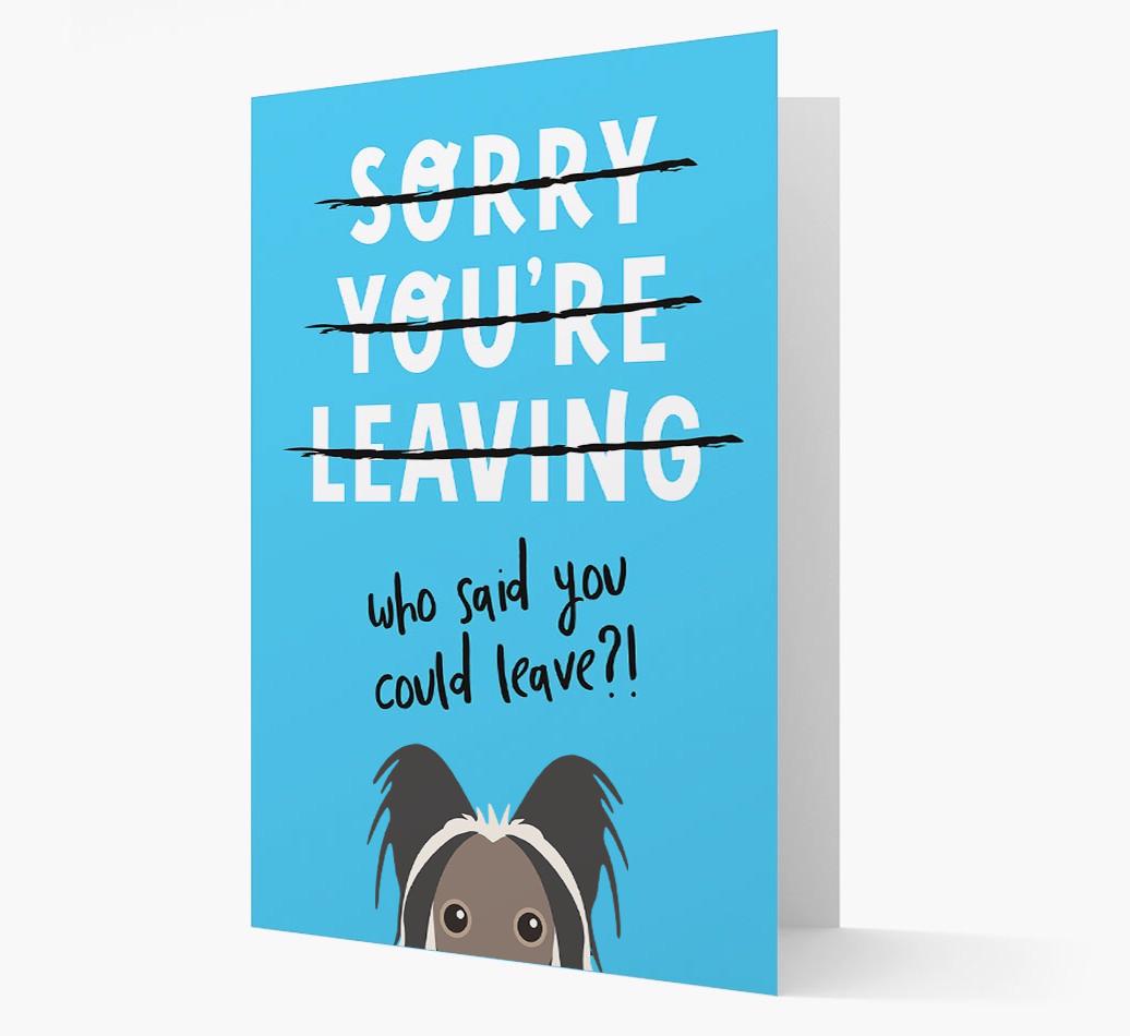 Sorry You're Leaving: Personalized {breedFullName} Card