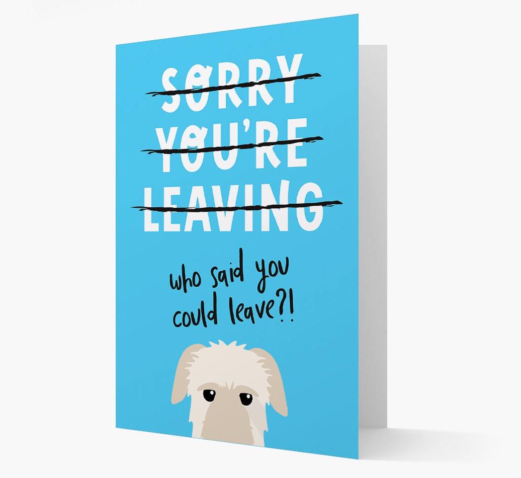 Sorry You're Leaving: Personalized {breedFullName} Card