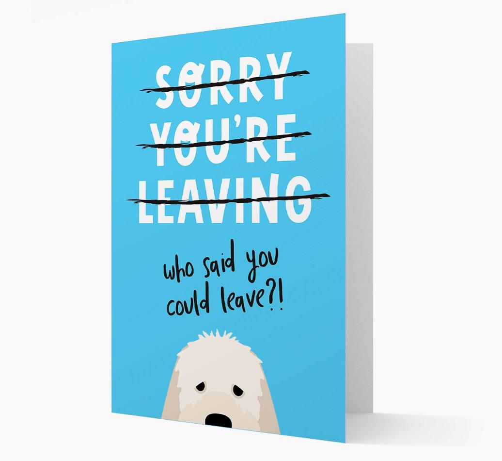 Sorry You're Leaving: Personalized {breedFullName} Card