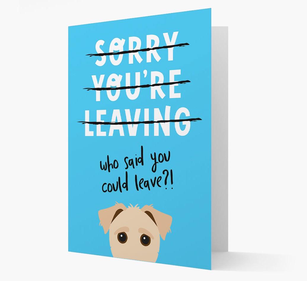 Sorry You're Leaving: Personalized {breedFullName} Card