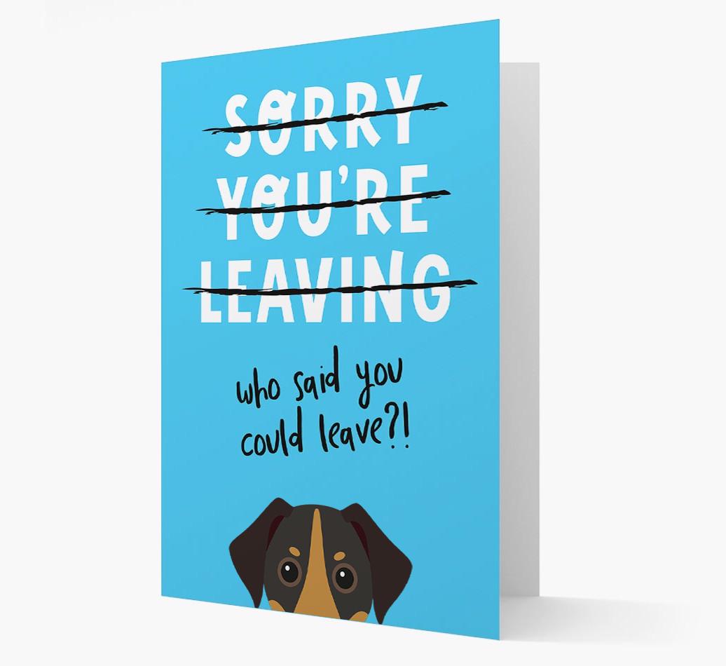 Sorry You're Leaving: Personalized {breedFullName} Card