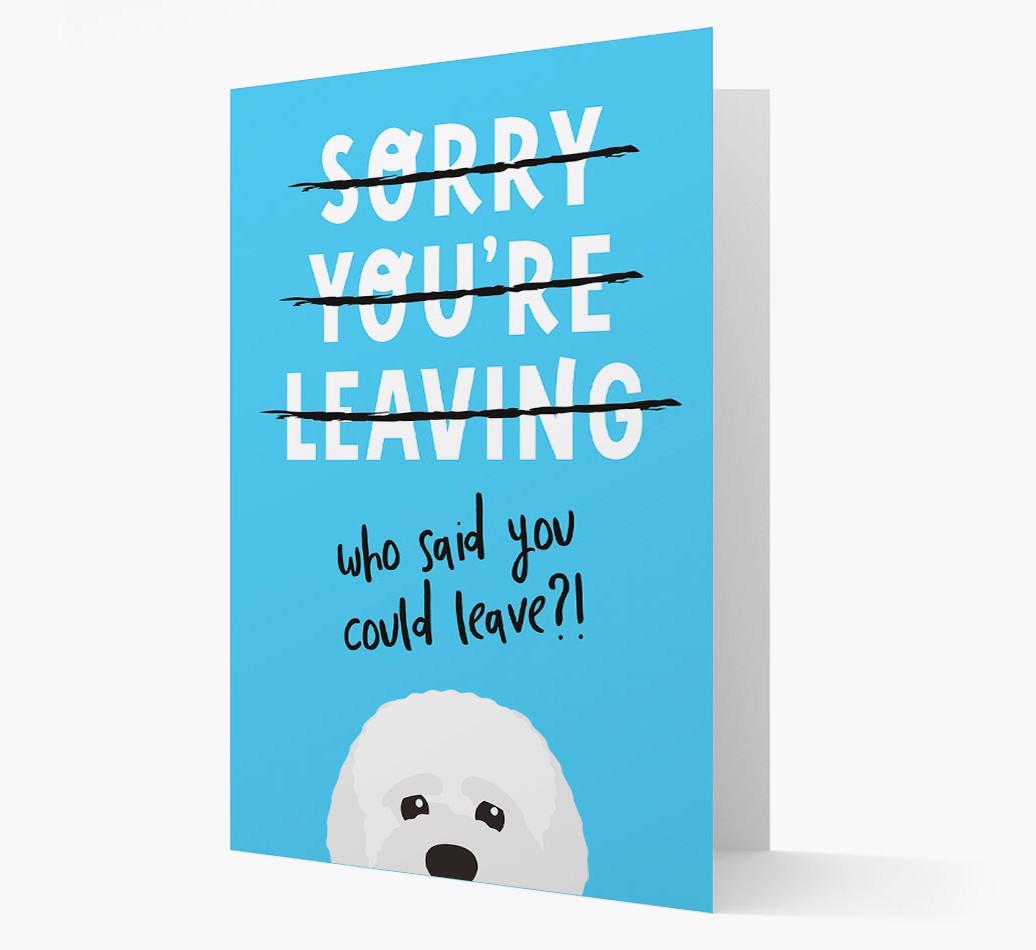 Sorry You're Leaving: Personalized {breedFullName} Card