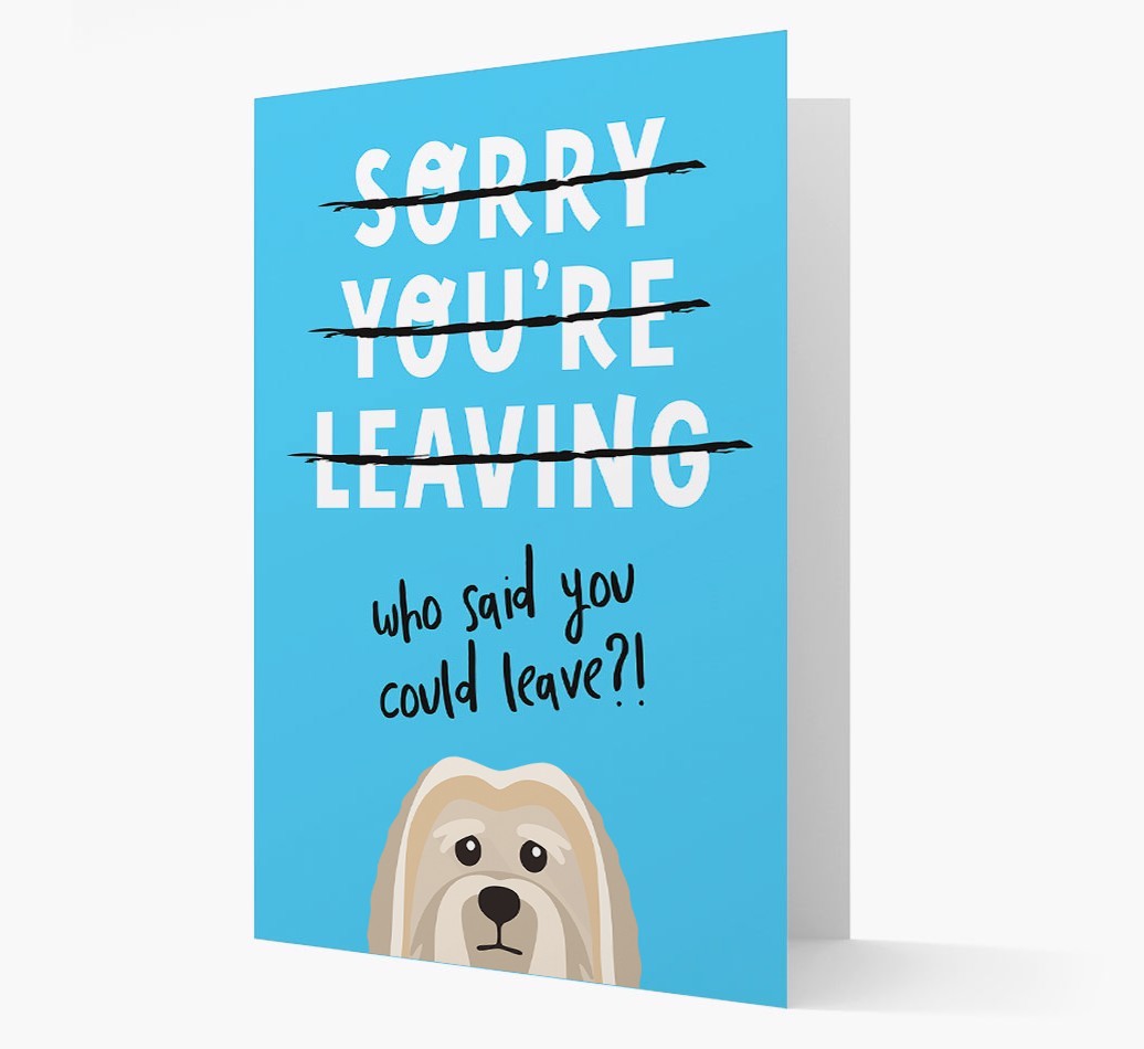 Sorry You're Leaving: Personalized {breedFullName} Card