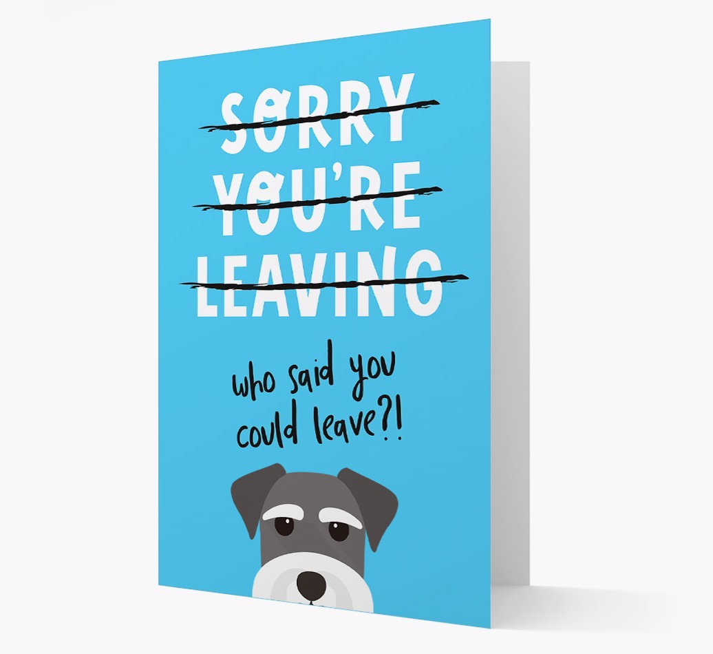 Sorry You're Leaving: Personalized {breedFullName} Card