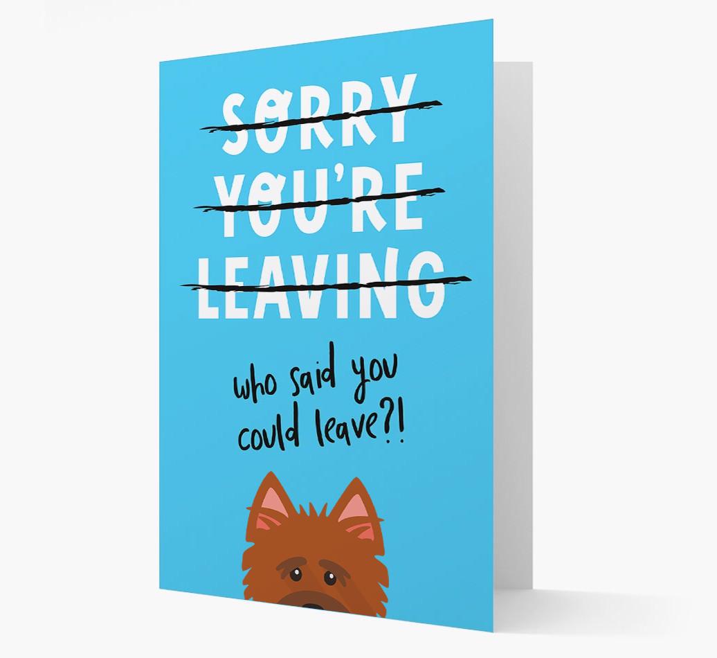 Sorry You're Leaving: Personalized {breedFullName} Card