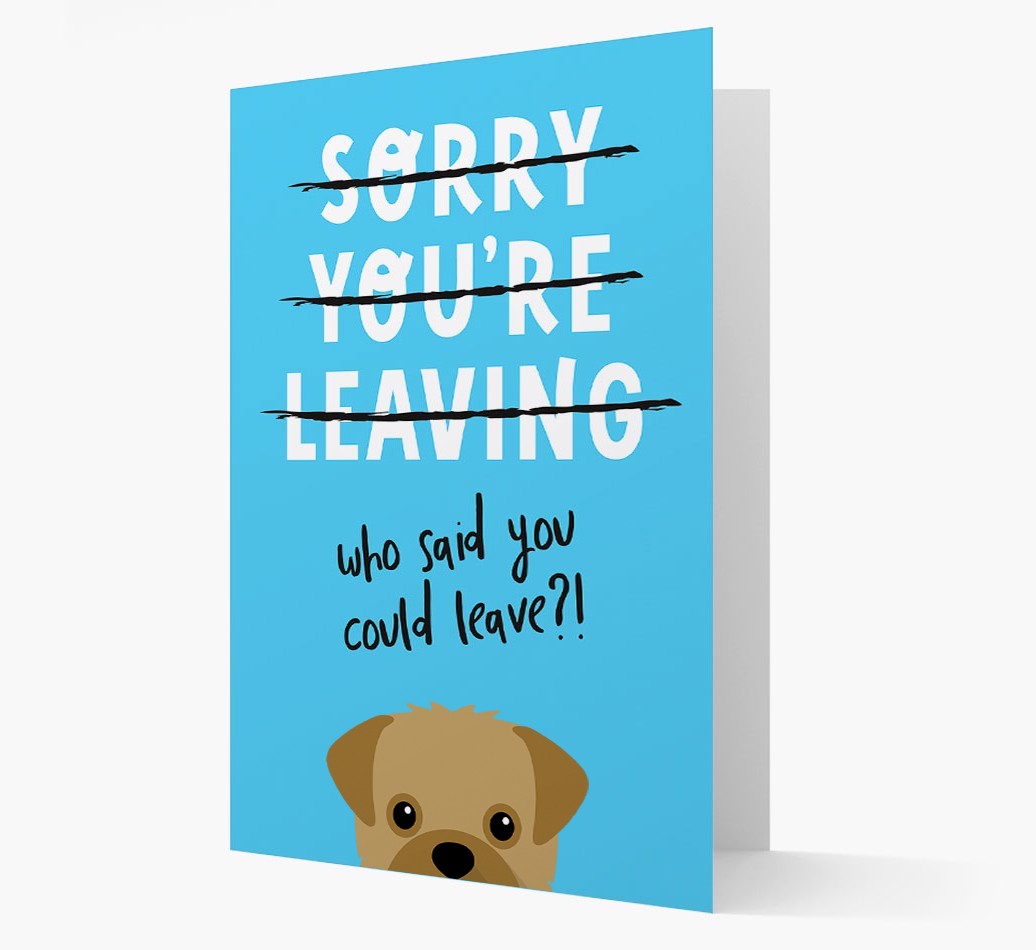 Sorry You're Leaving: Personalized {breedFullName} Card