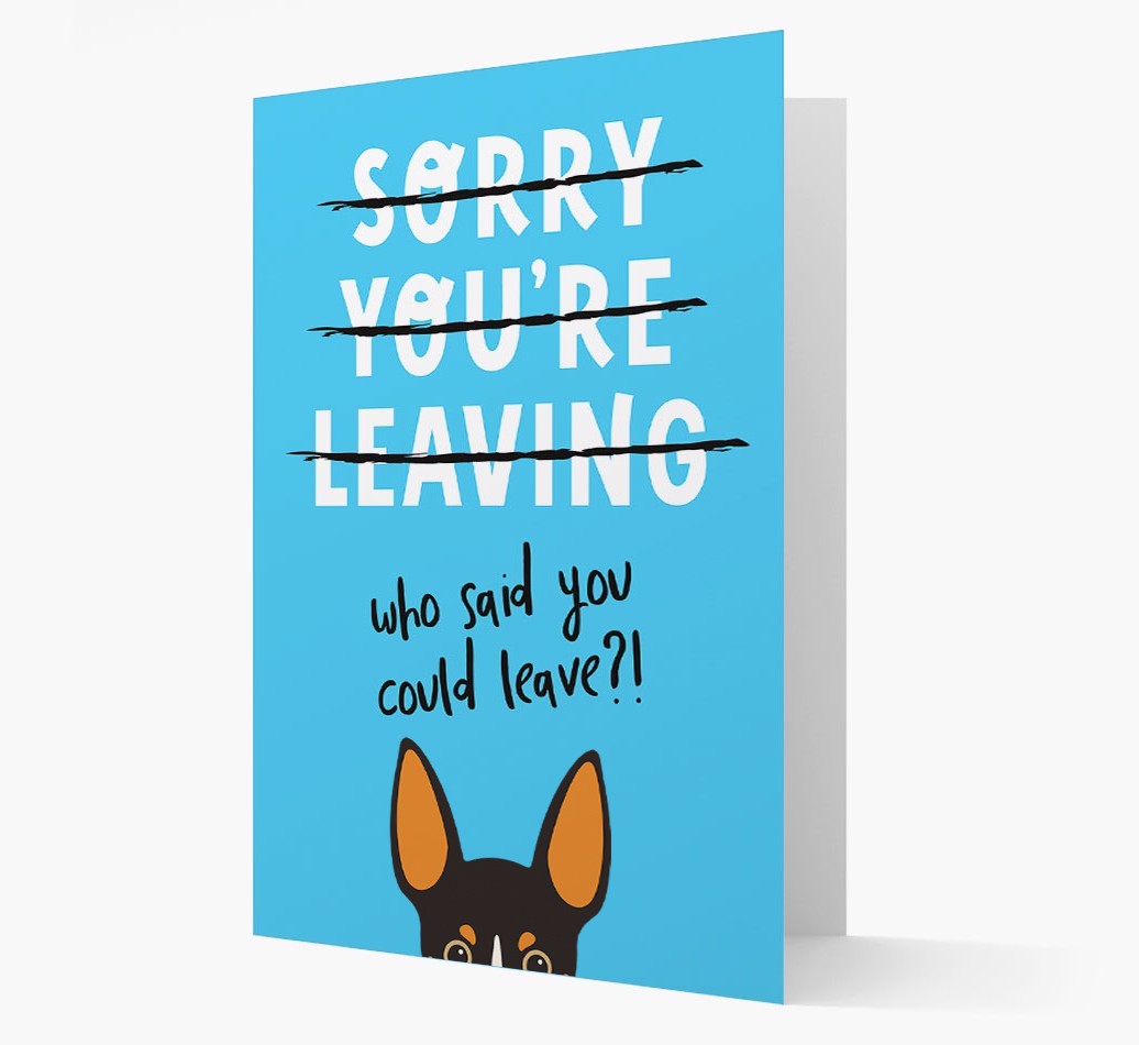 Sorry You're Leaving: Personalized {breedFullName} Card