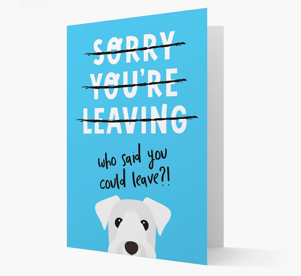 Sorry You're Leaving: Personalized {breedFullName} Card