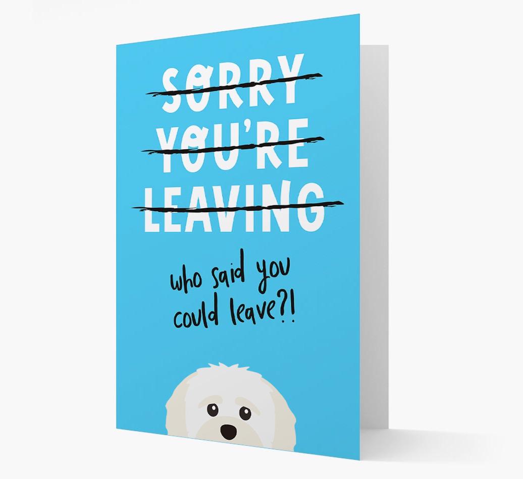 Sorry You're Leaving: Personalized {breedFullName} Card