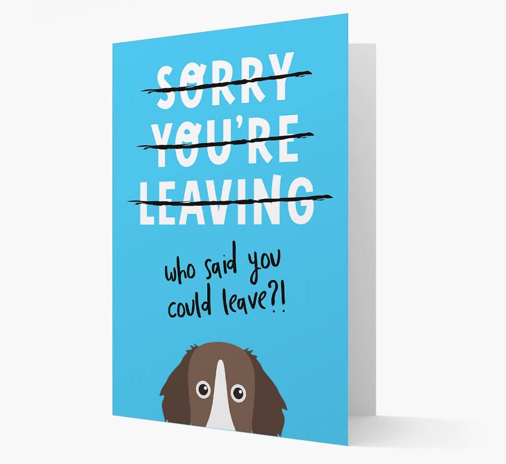 Sorry You're Leaving: Personalized {breedFullName} Card