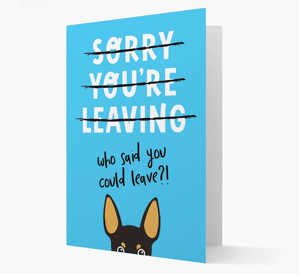 Sorry You're Leaving: Personalized {breedFullName} Card