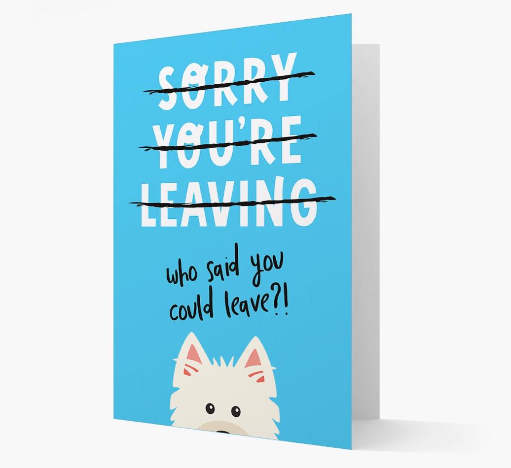 Sorry You're Leaving: Personalized {breedFullName} Card
