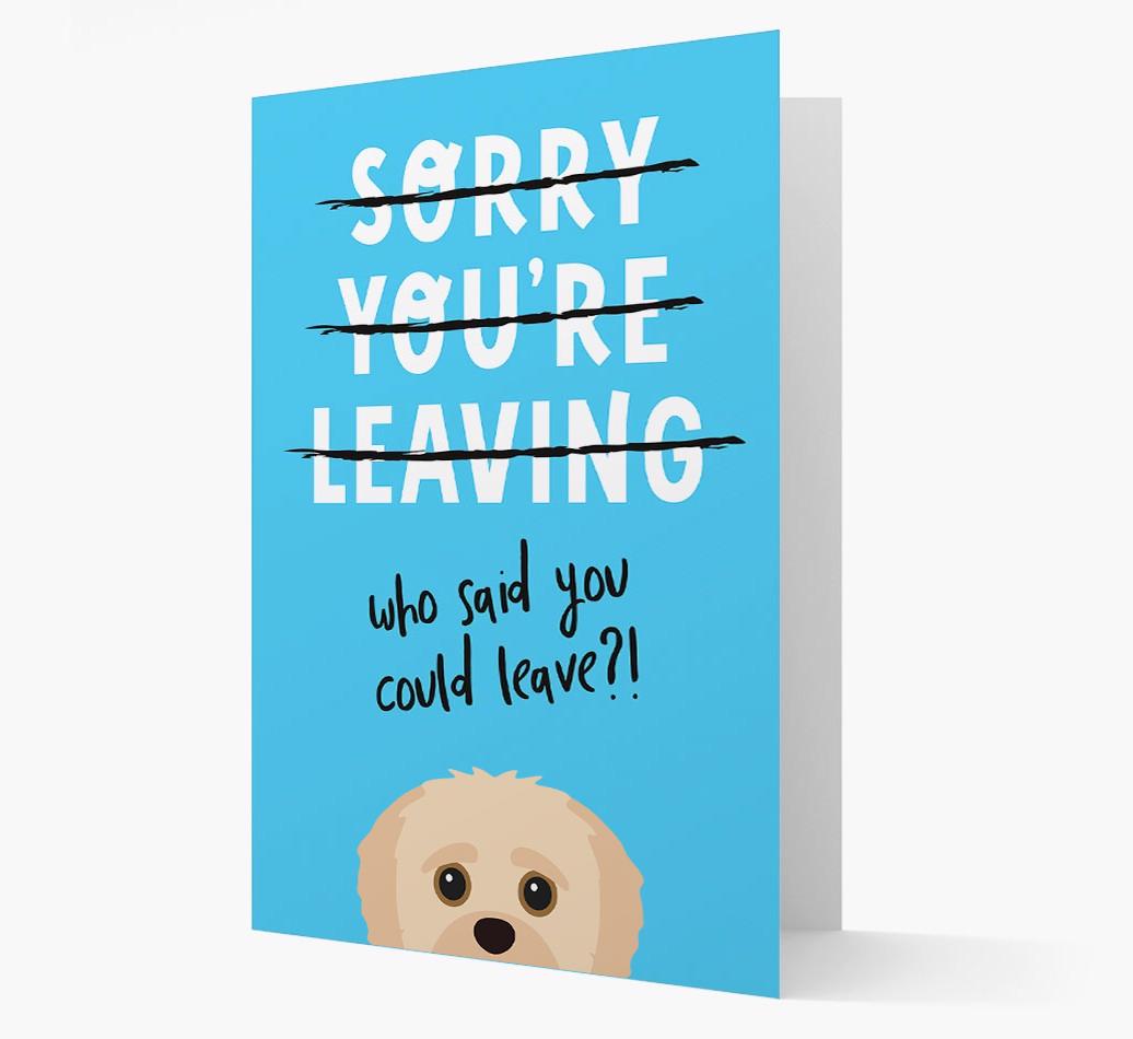 Sorry You're Leaving: Personalized {breedFullName} Card
