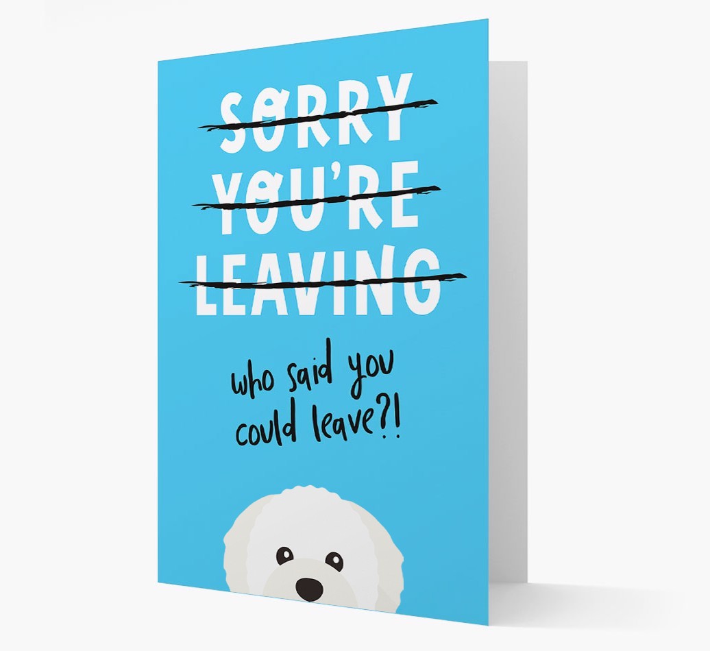 Sorry You're Leaving: Personalized {breedFullName} Card