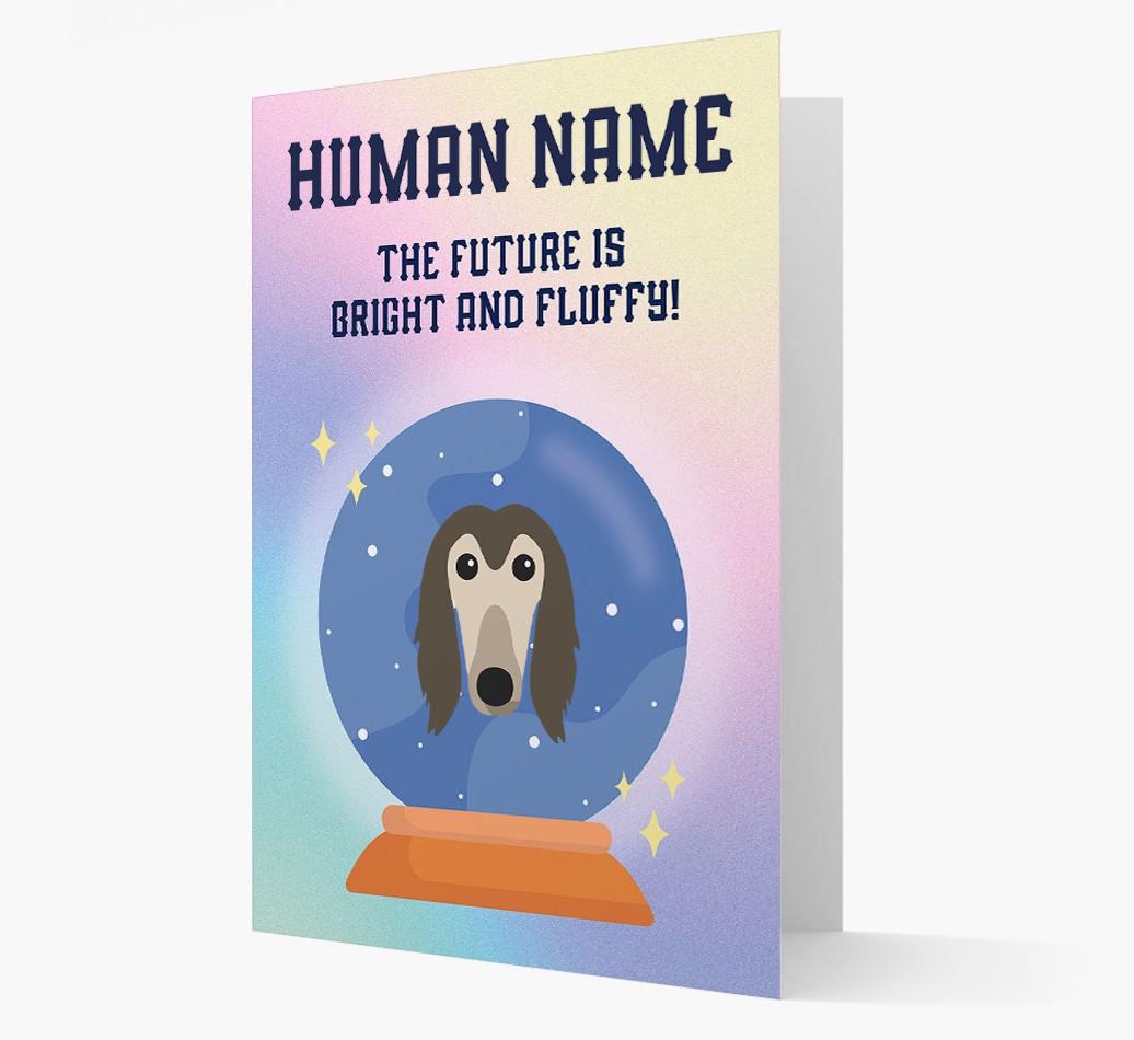 The Future Is Bright And Fluffy: Personalized {breedFullName} Card