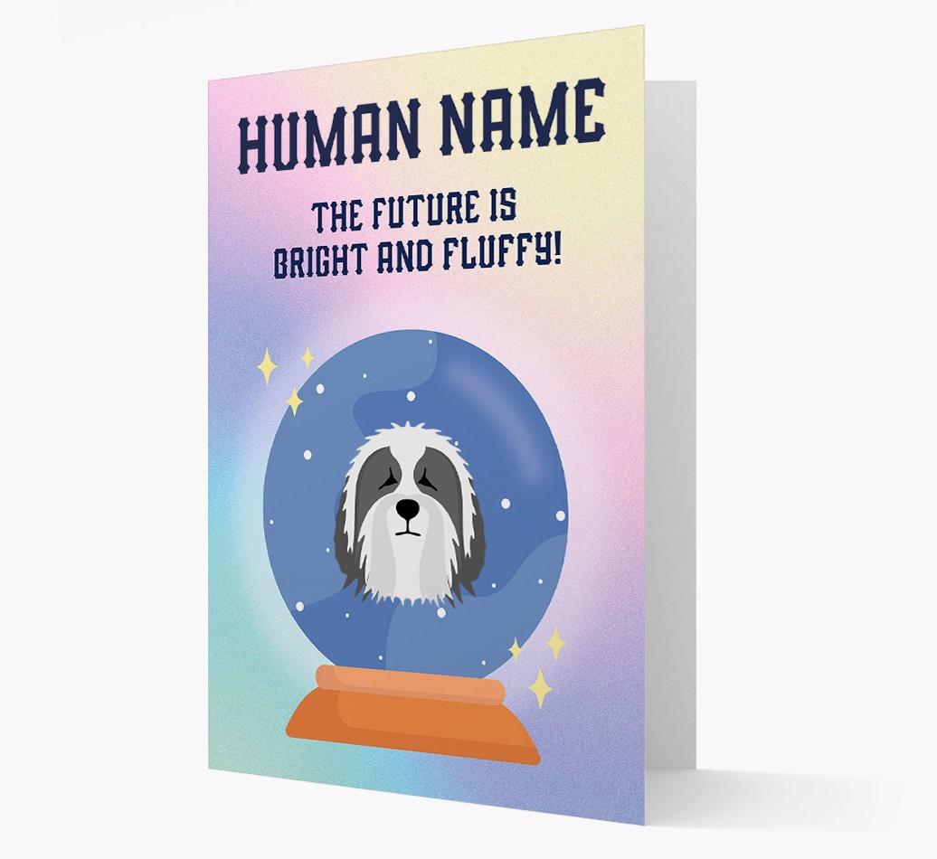 The Future Is Bright And Fluffy: Personalized {breedFullName} Card