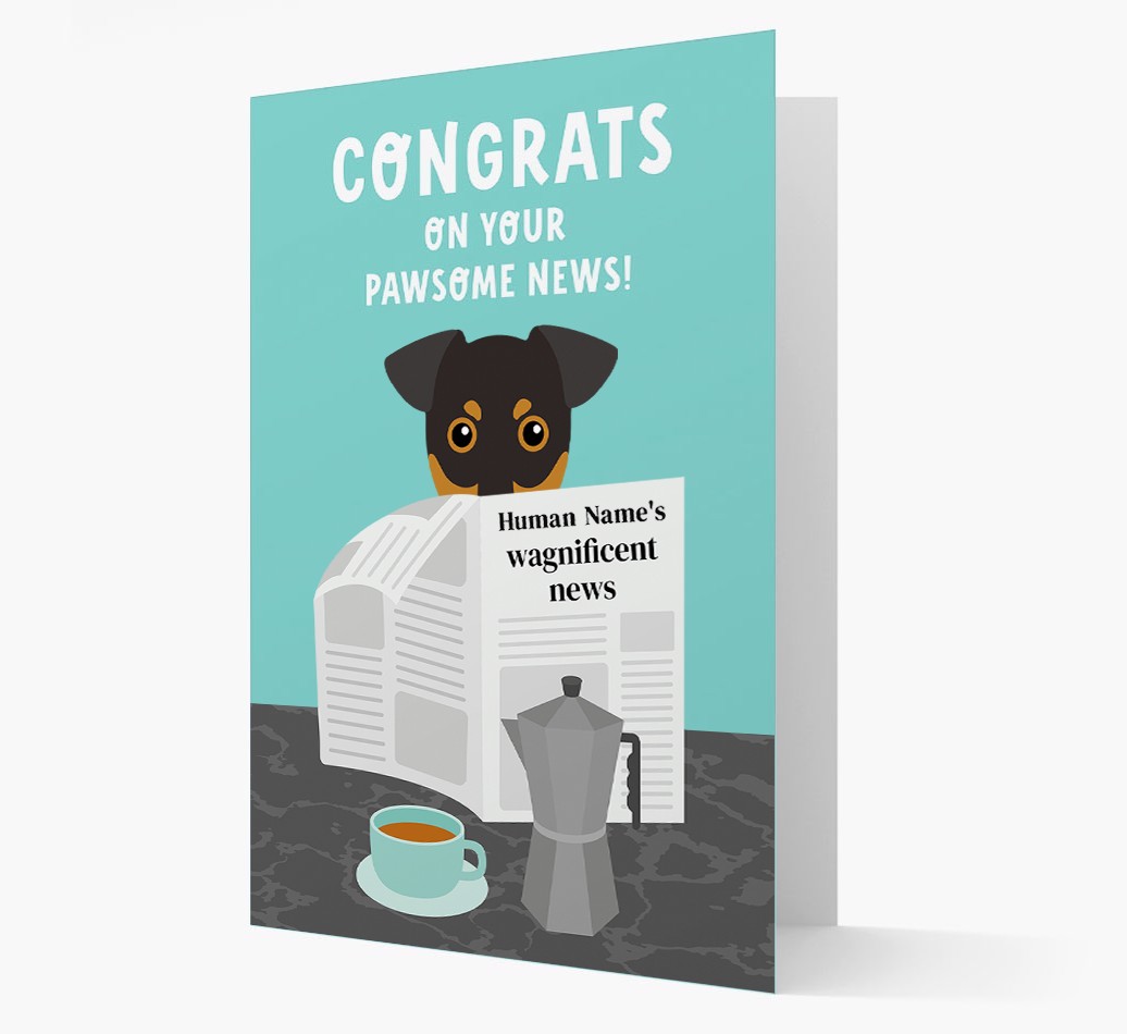 Congrats On Your Pawsome News: Personalized {breedFullName} Card