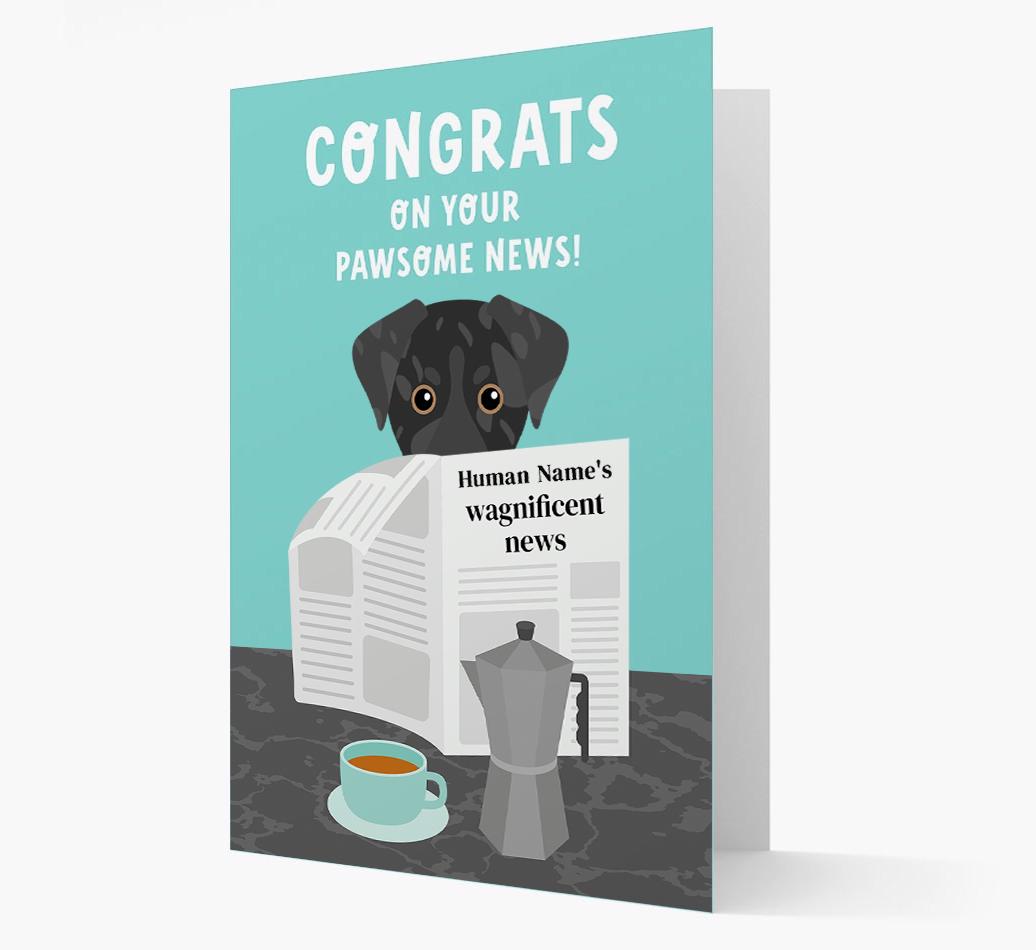 Congrats On Your Pawsome News: Personalized {breedFullName} Card