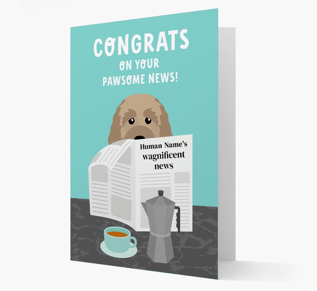 Congrats On Your Pawsome News: Personalized {breedFullName} Card