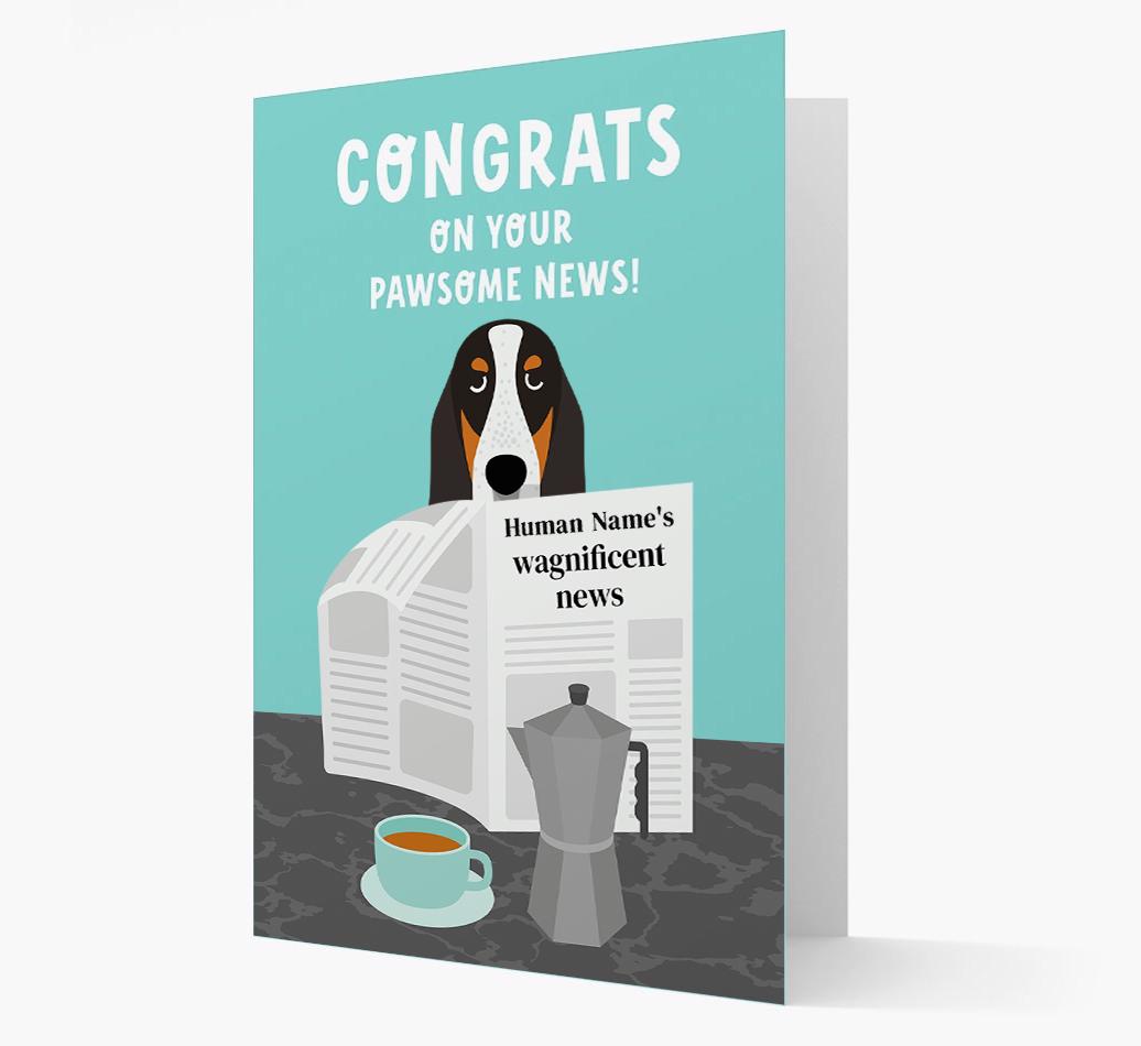Congrats On Your Pawsome News: Personalized {breedFullName} Card