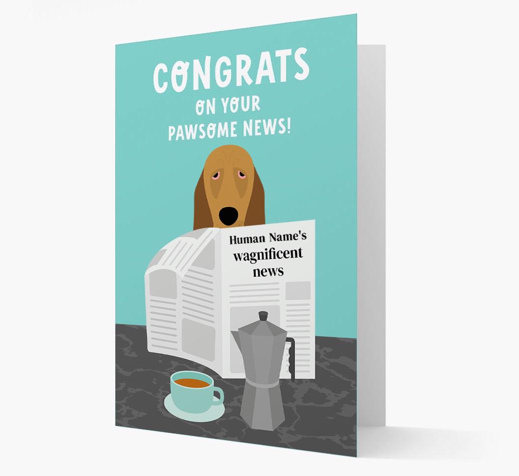 Congrats On Your Pawsome News: Personalized {breedFullName} Card