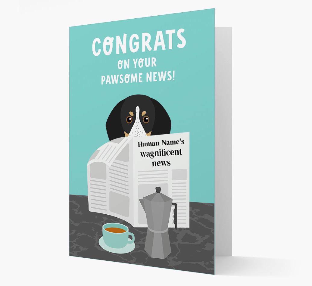 Congrats On Your Pawsome News: Personalized {breedFullName} Card