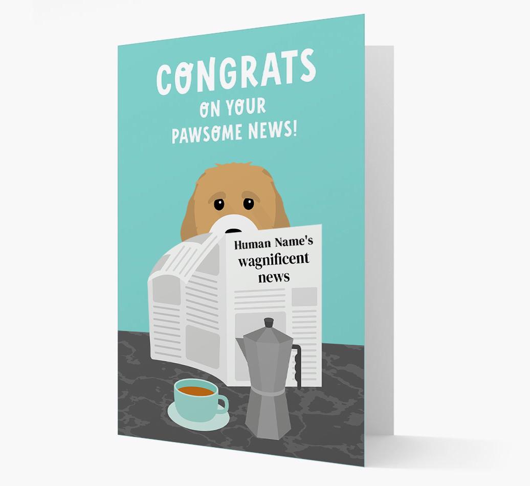 Congrats On Your Pawsome News: Personalized {breedFullName} Card