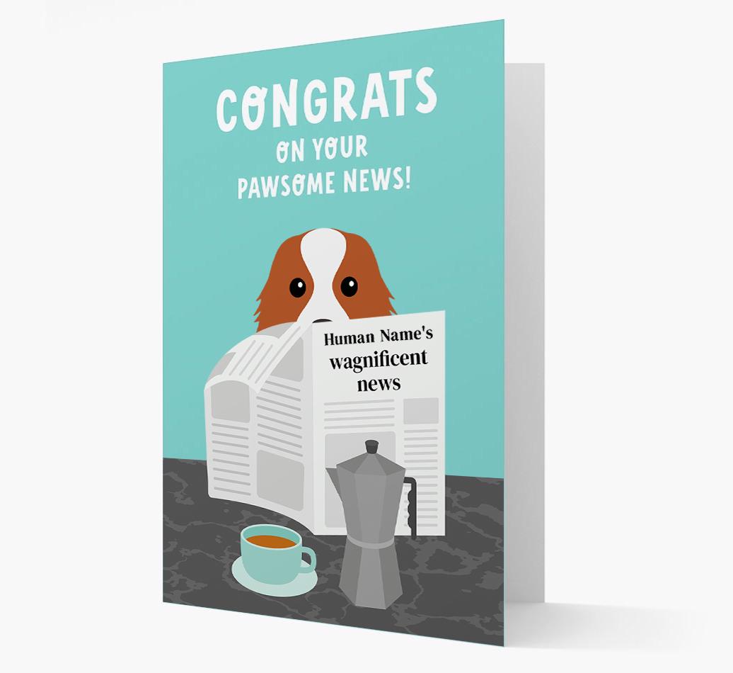 Congrats On Your Pawsome News: Personalized {breedFullName} Card
