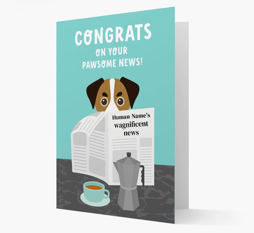 Congrats On Your Pawsome News: Personalized {breedFullName} Card