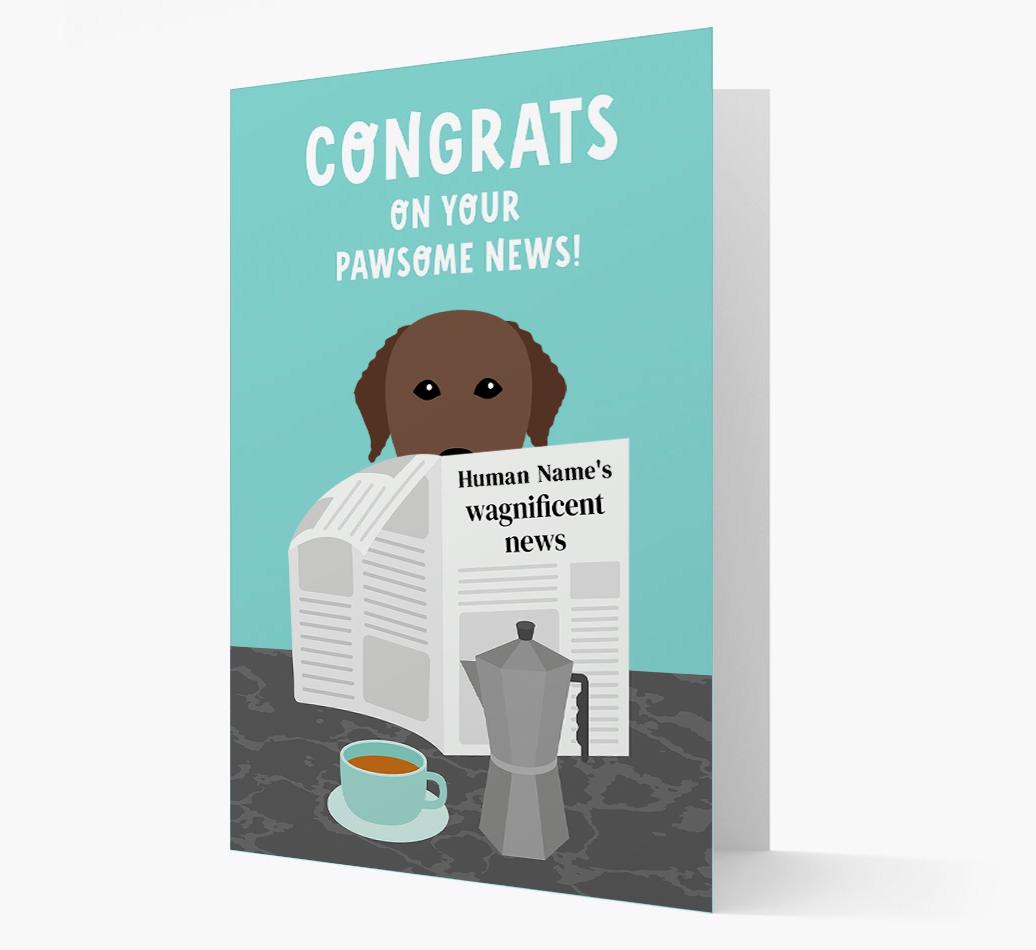 Congrats On Your Pawsome News: Personalized {breedFullName} Card
