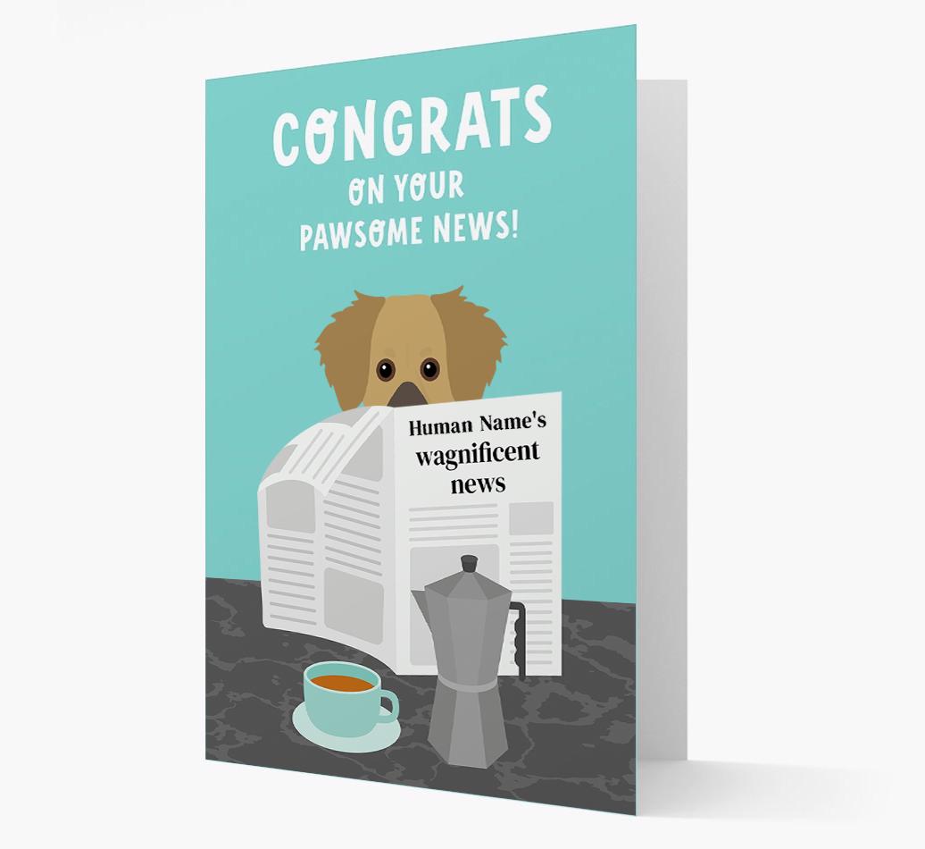 Congrats On Your Pawsome News: Personalized {breedFullName} Card
