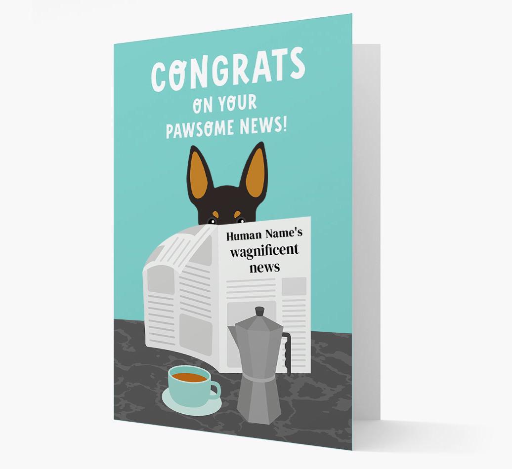 Congrats On Your Pawsome News: Personalized {breedFullName} Card