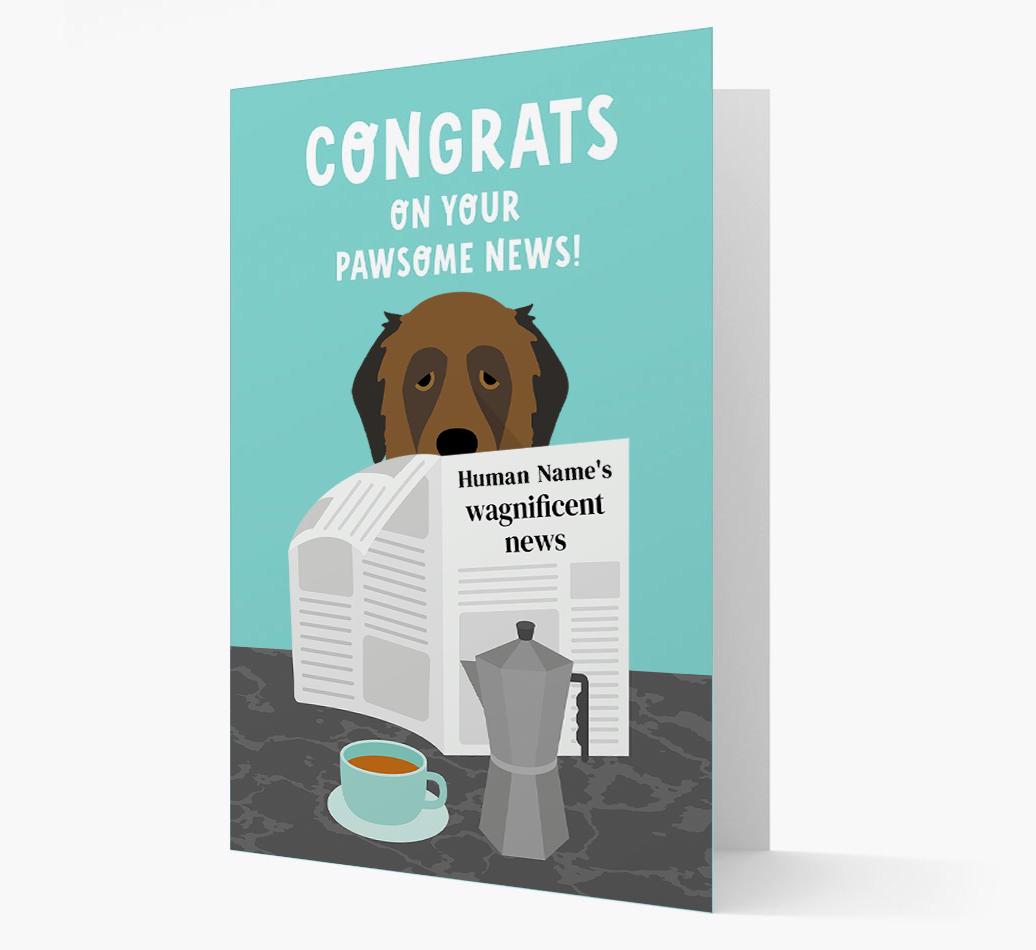 Congrats On Your Pawsome News: Personalized {breedFullName} Card