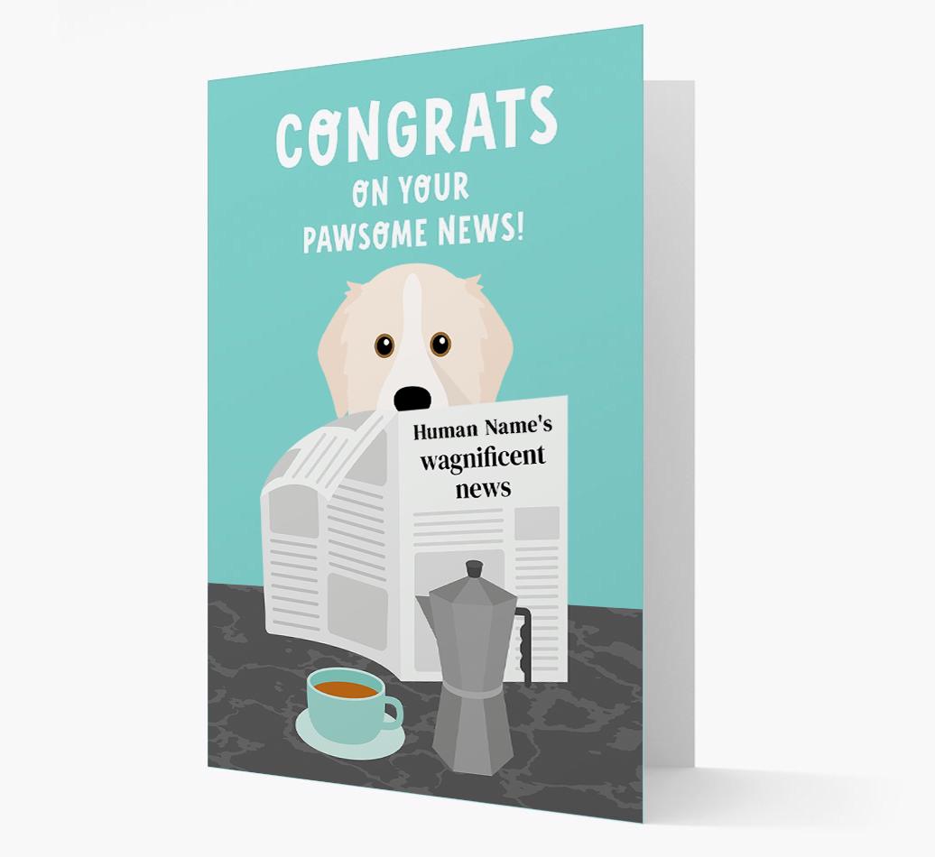 Congrats On Your Pawsome News: Personalised {breedFullName} Card
