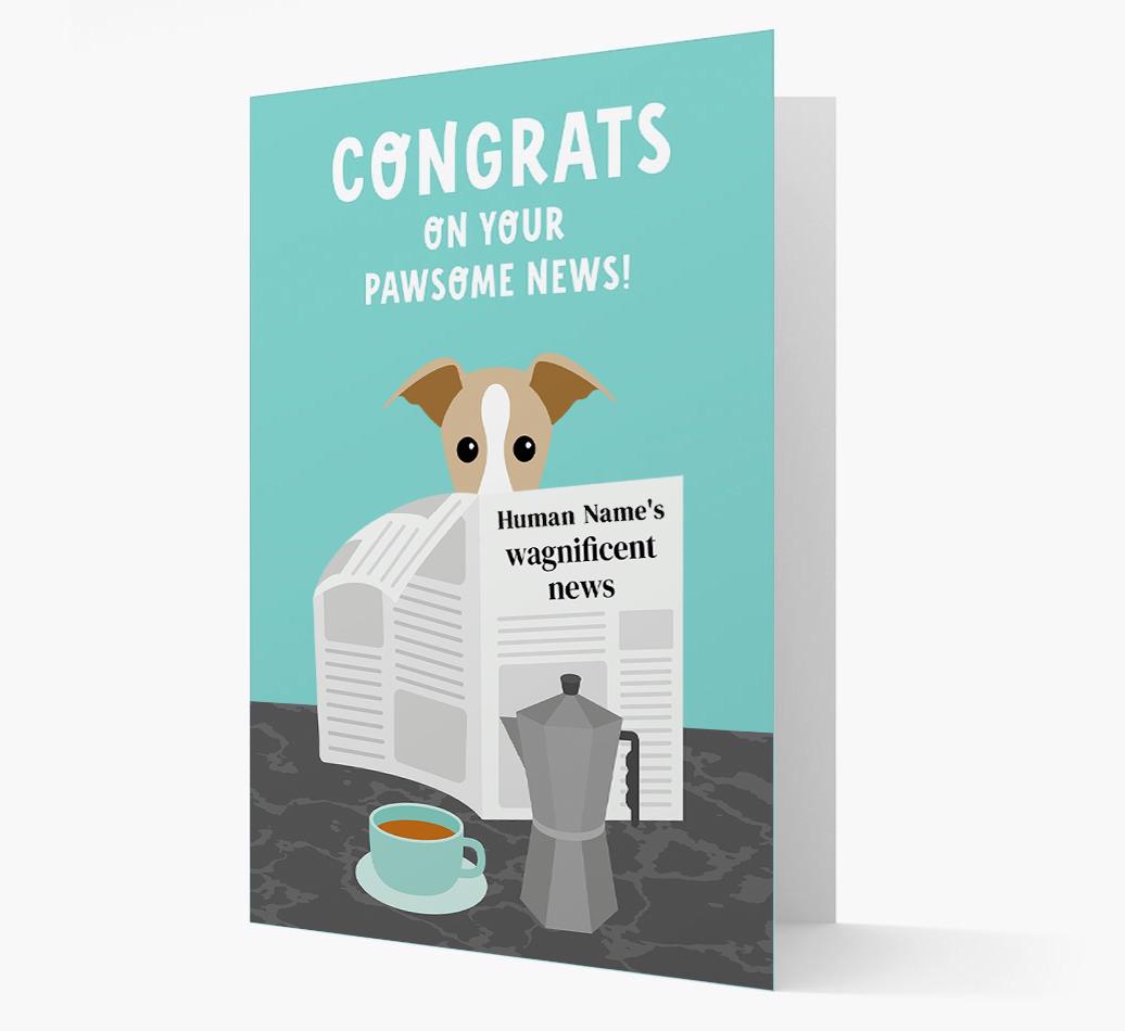 Congrats On Your Pawsome News: Personalized {breedFullName} Card