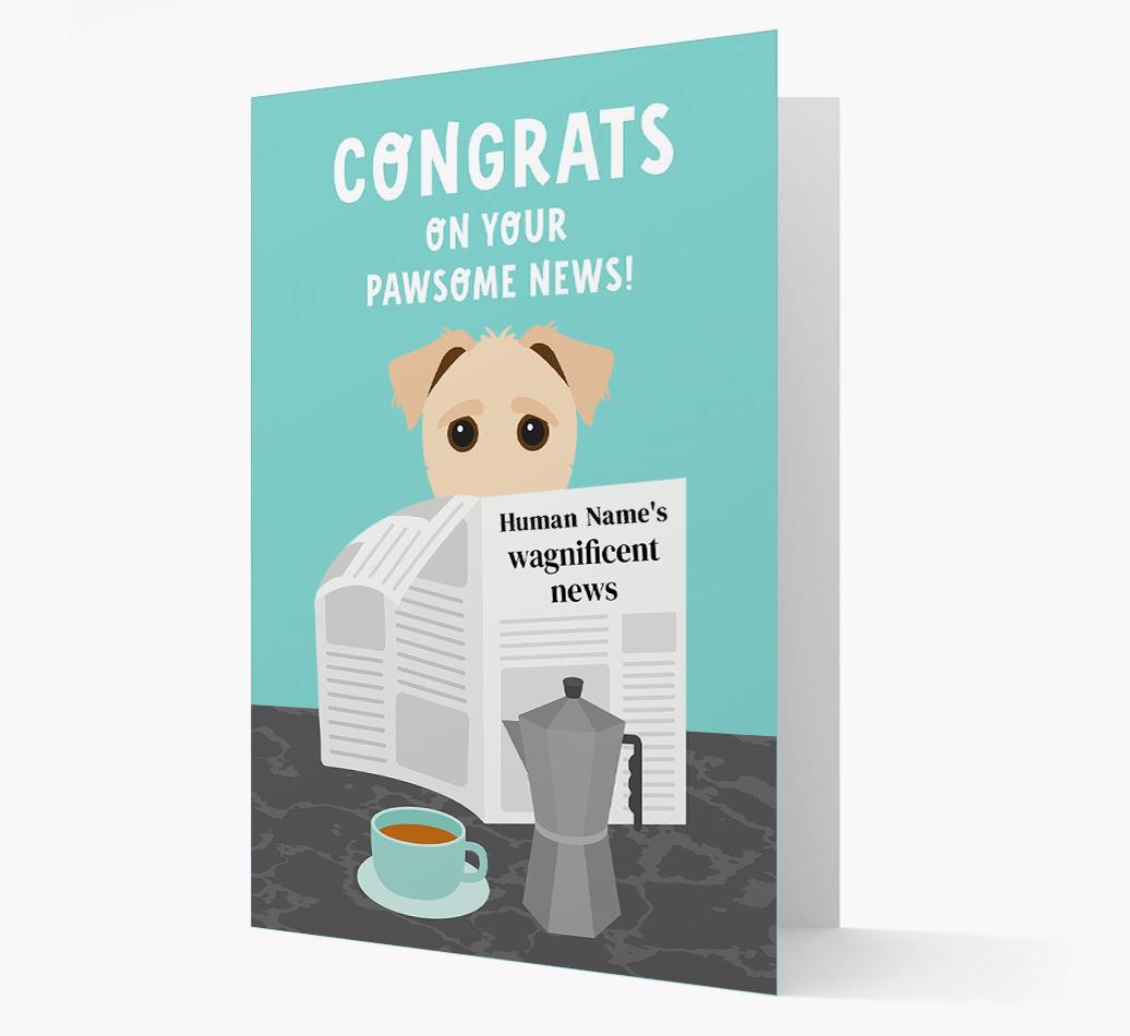 Congrats On Your Pawsome News: Personalized {breedFullName} Card
