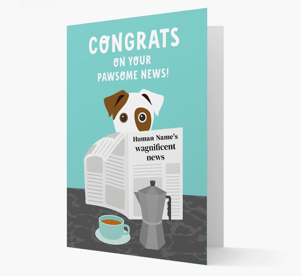 Congrats On Your Pawsome News: Personalized {breedFullName} Card