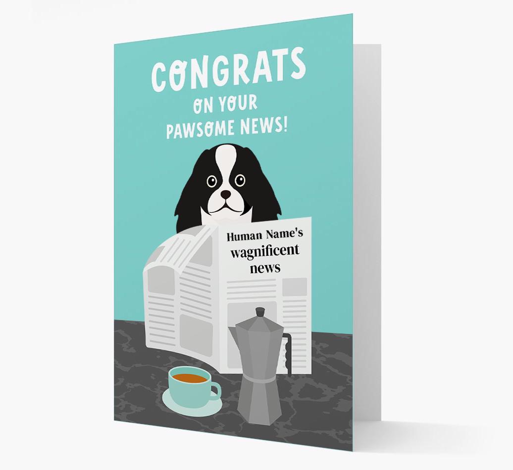 Congrats On Your Pawsome News: Personalized {breedFullName} Card