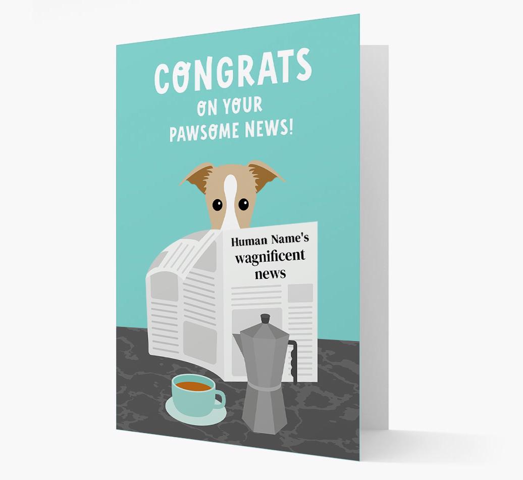 Congrats On Your Pawsome News: Personalized {breedFullName} Card