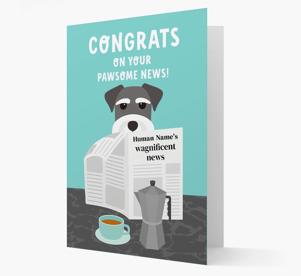 Congrats On Your Pawsome News: Personalized {breedFullName} Card
