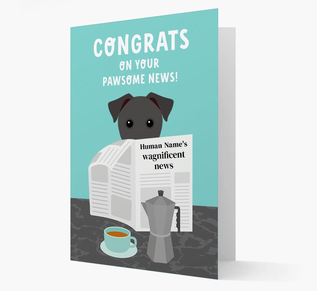 Congrats On Your Pawsome News: Personalized {breedFullName} Card