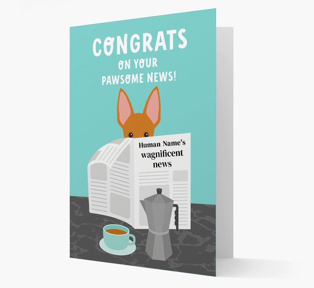 Congrats On Your Pawsome News: Personalized {breedFullName} Card