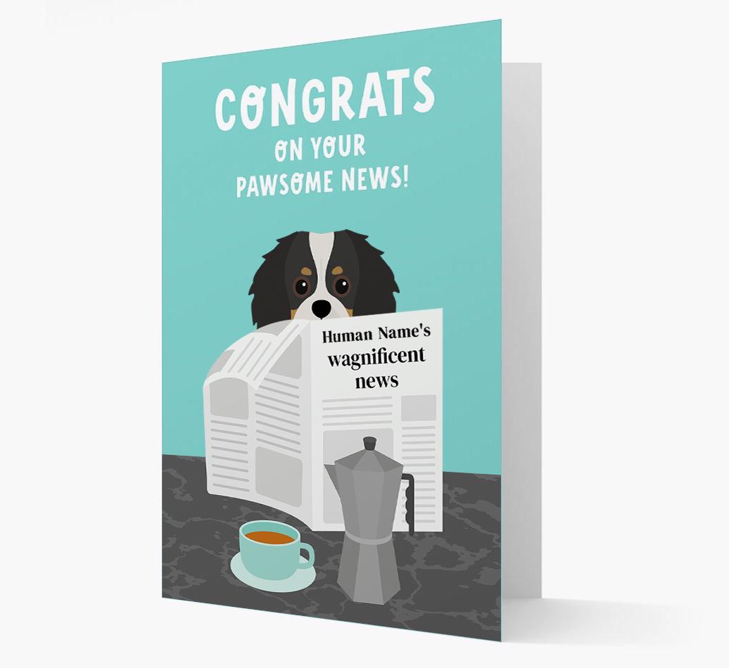 Congrats On Your Pawsome News: Personalized {breedFullName} Card