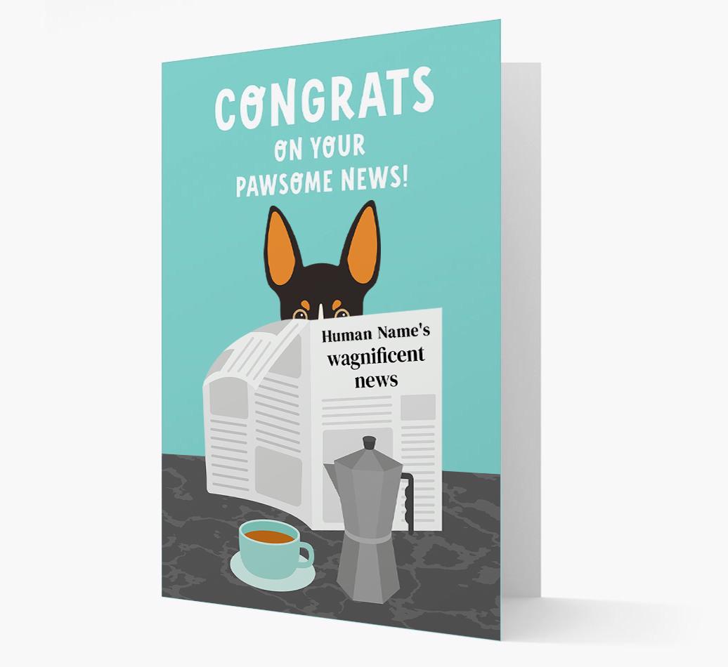 Congrats On Your Pawsome News: Personalized {breedFullName} Card
