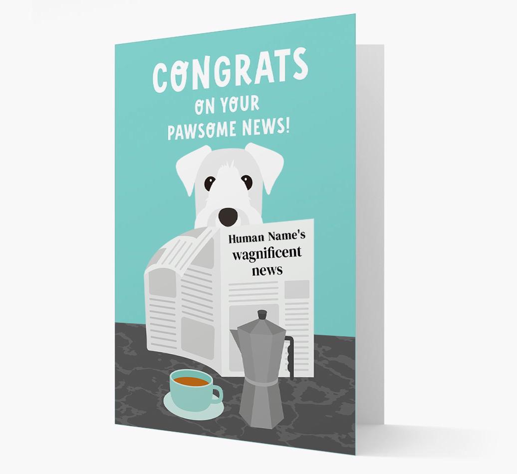 Congrats On Your Pawsome News: Personalized {breedFullName} Card